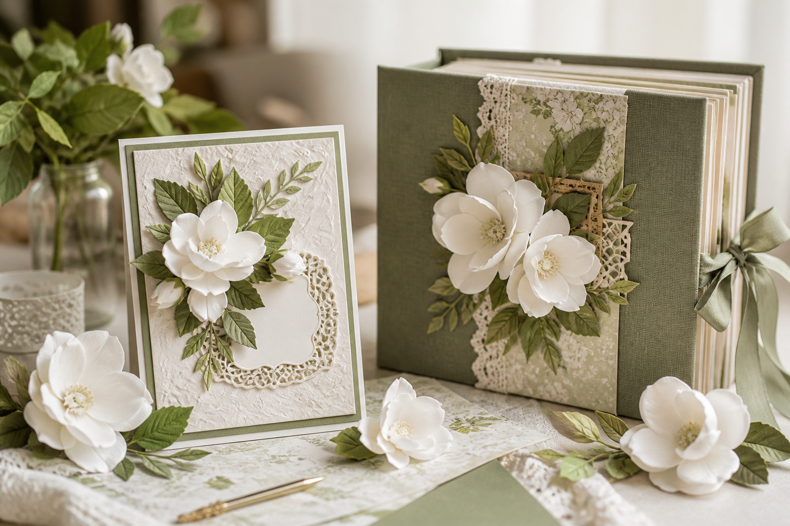 Gardenia Paper Flowers