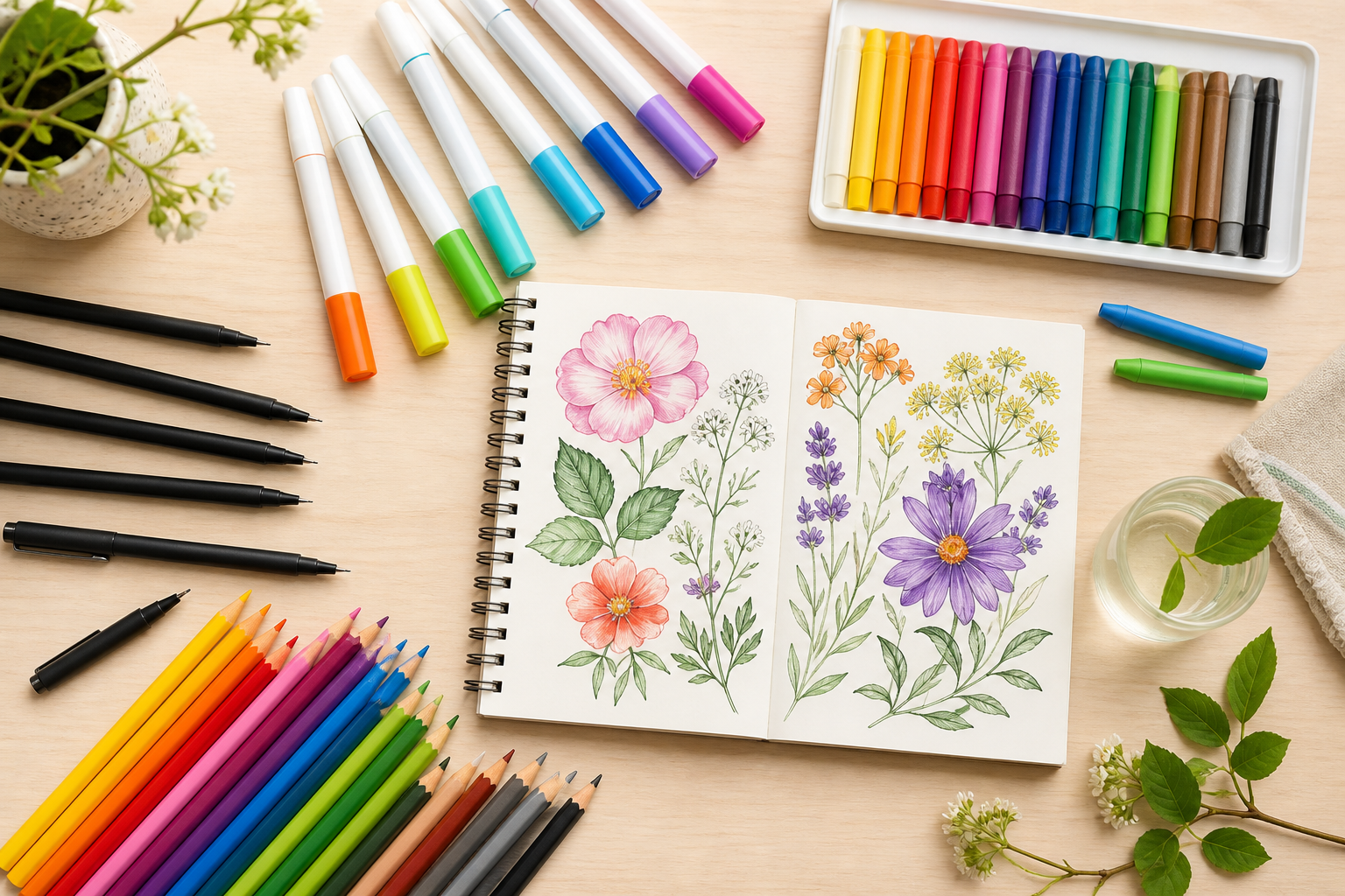 Pens, Pencils, Markers & Crayons