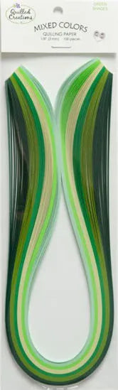 Quilled Creations Quilling Paper Mixed Colours - 6mm - Greens
