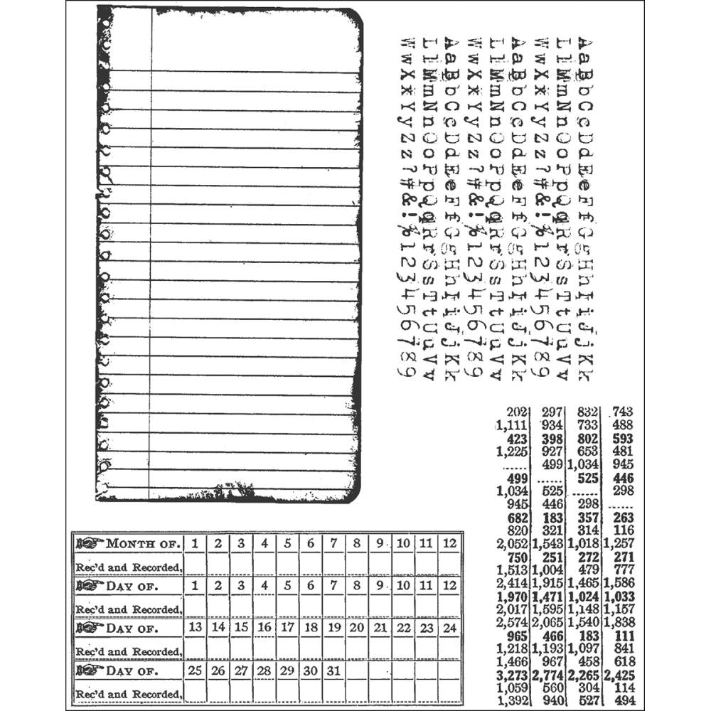 Tim Holtz Cling Stamps - School Desk