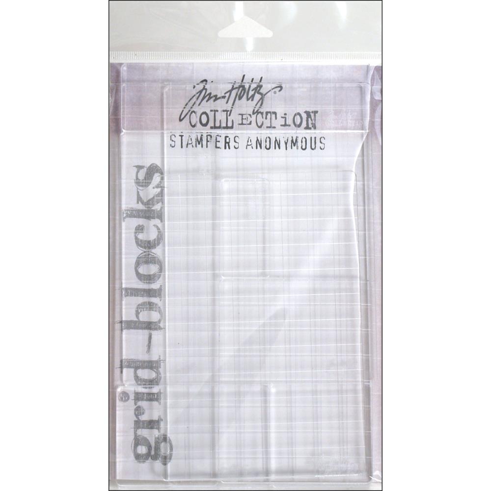 Tim Holtz Acrylic Stamping Grid Blocks 9 Pcs