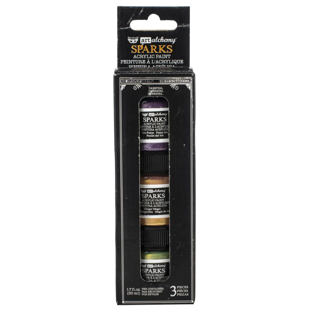 Finnabair Art Alchemy Sparks Acrylic Paint Set - Carnival