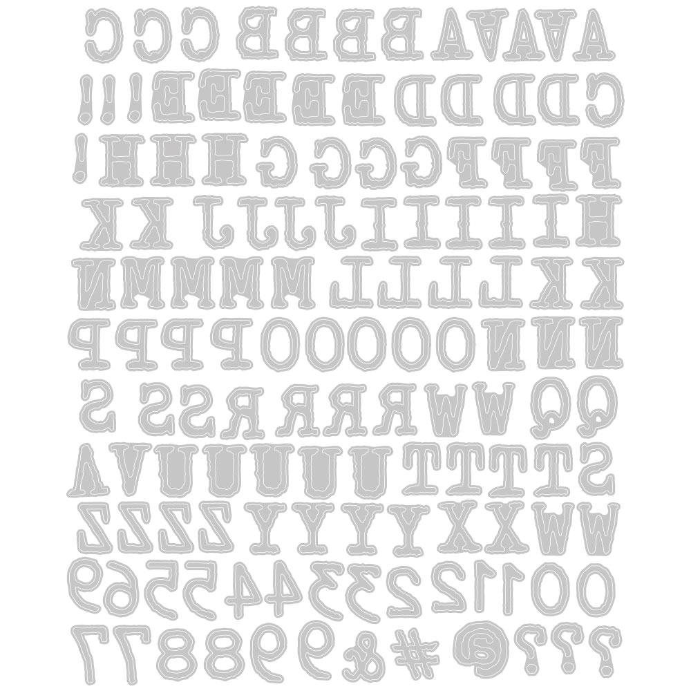Sizzix Thinlits Dies By Tim Holtz - Alphanumeric Tiny Type Upper
