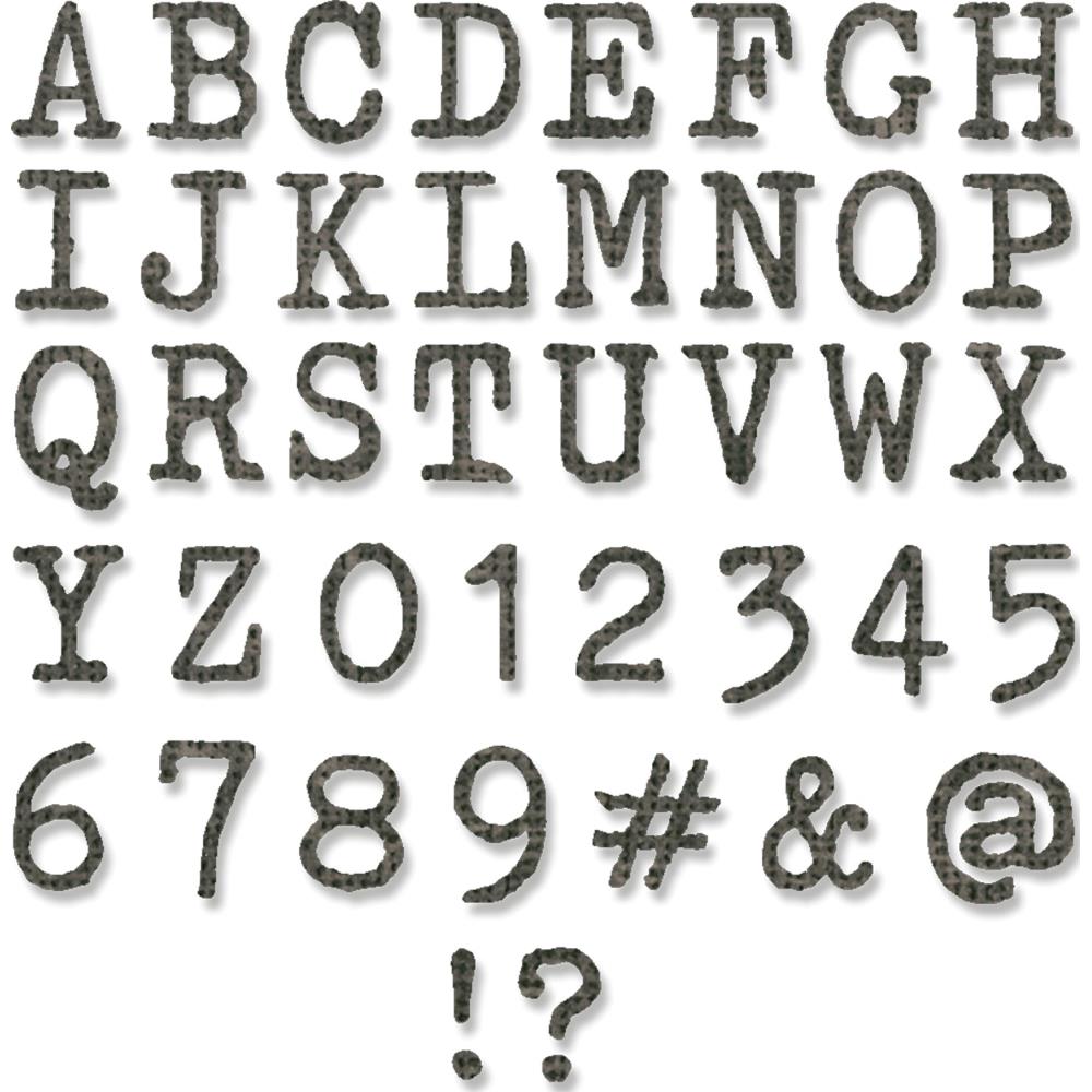 Sizzix Thinlits Dies By Tim Holtz - Alphanumeric Tiny Type Upper