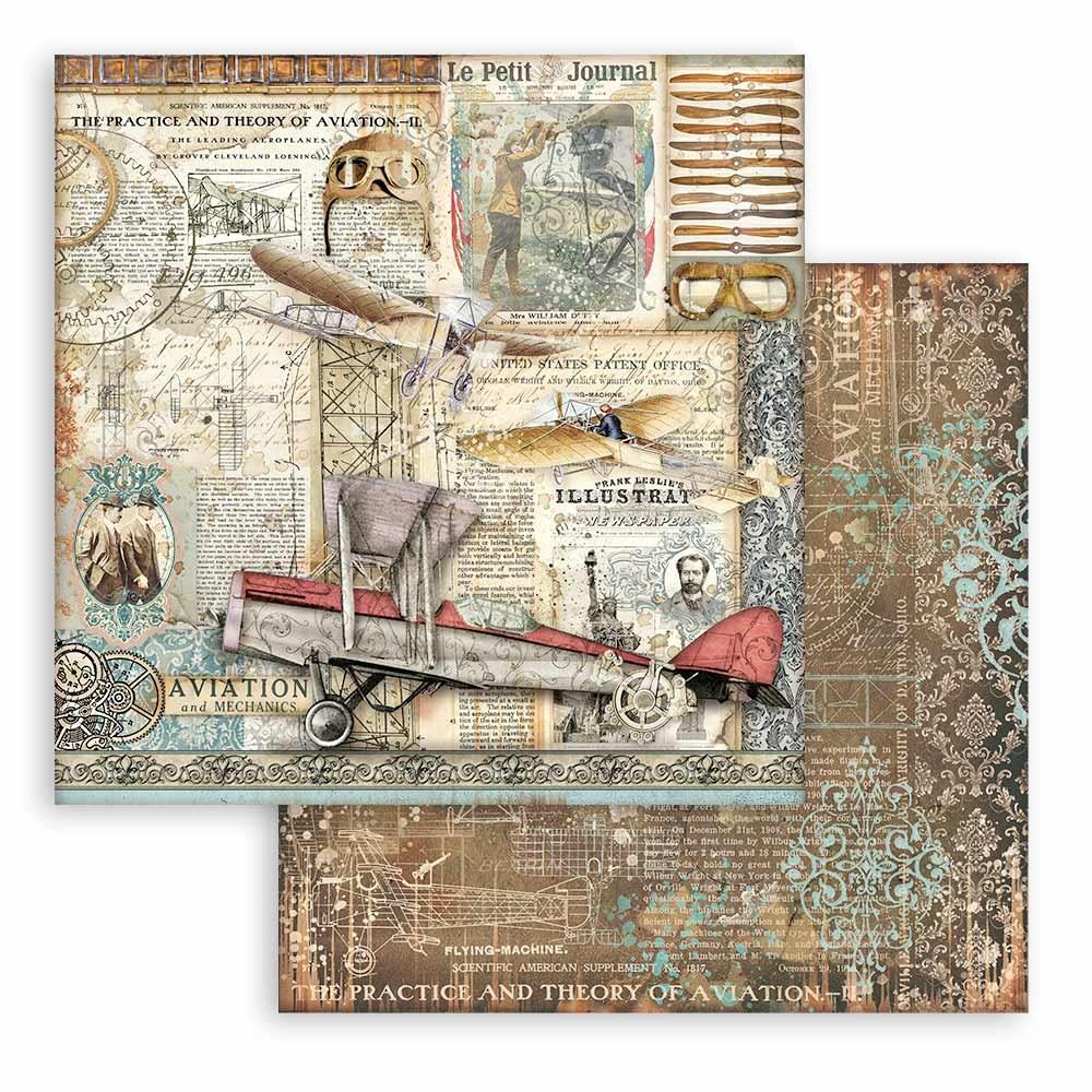 Stamperia Double-Sided Paper Pad - 12x12 - Sir Vagabond Aviator