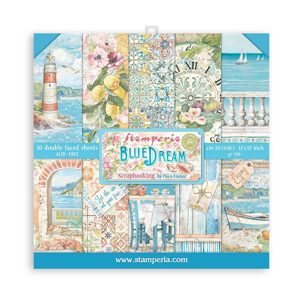 Stamperia Double-Sided Paper Pad - 12x12 - Blue Dream