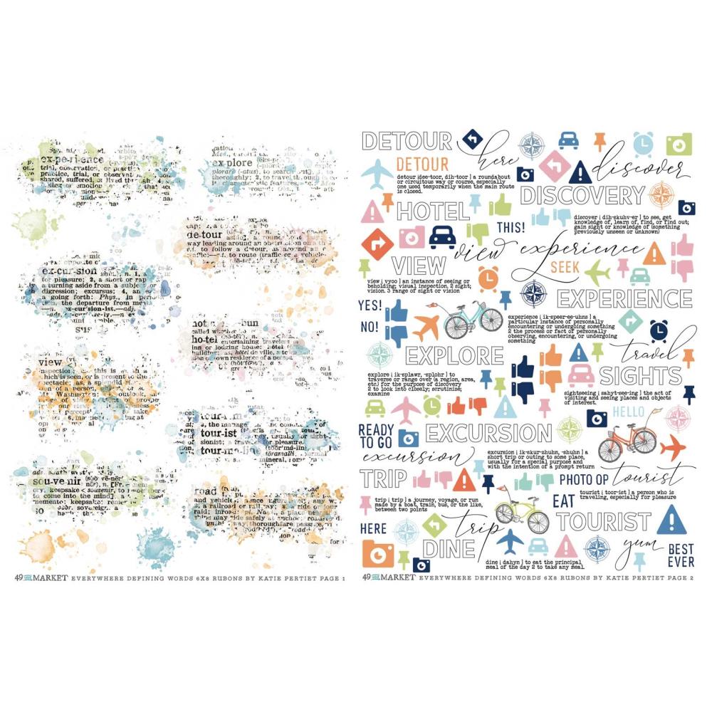 49 And Market Rub-Ons - Vintage Artistry Everywhere Defining Words
