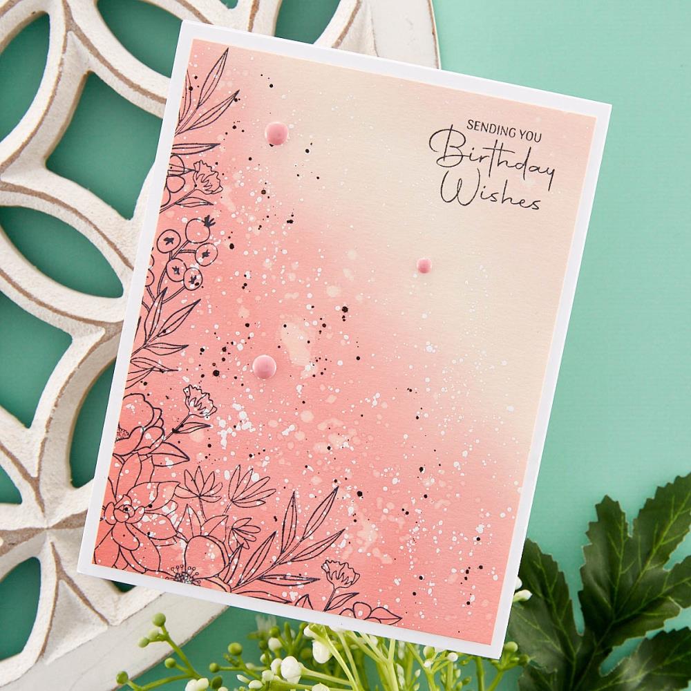 Spellbinders Clear Acrylic Stamps From The Stylish Ovals - Fill My Heart Sentiments