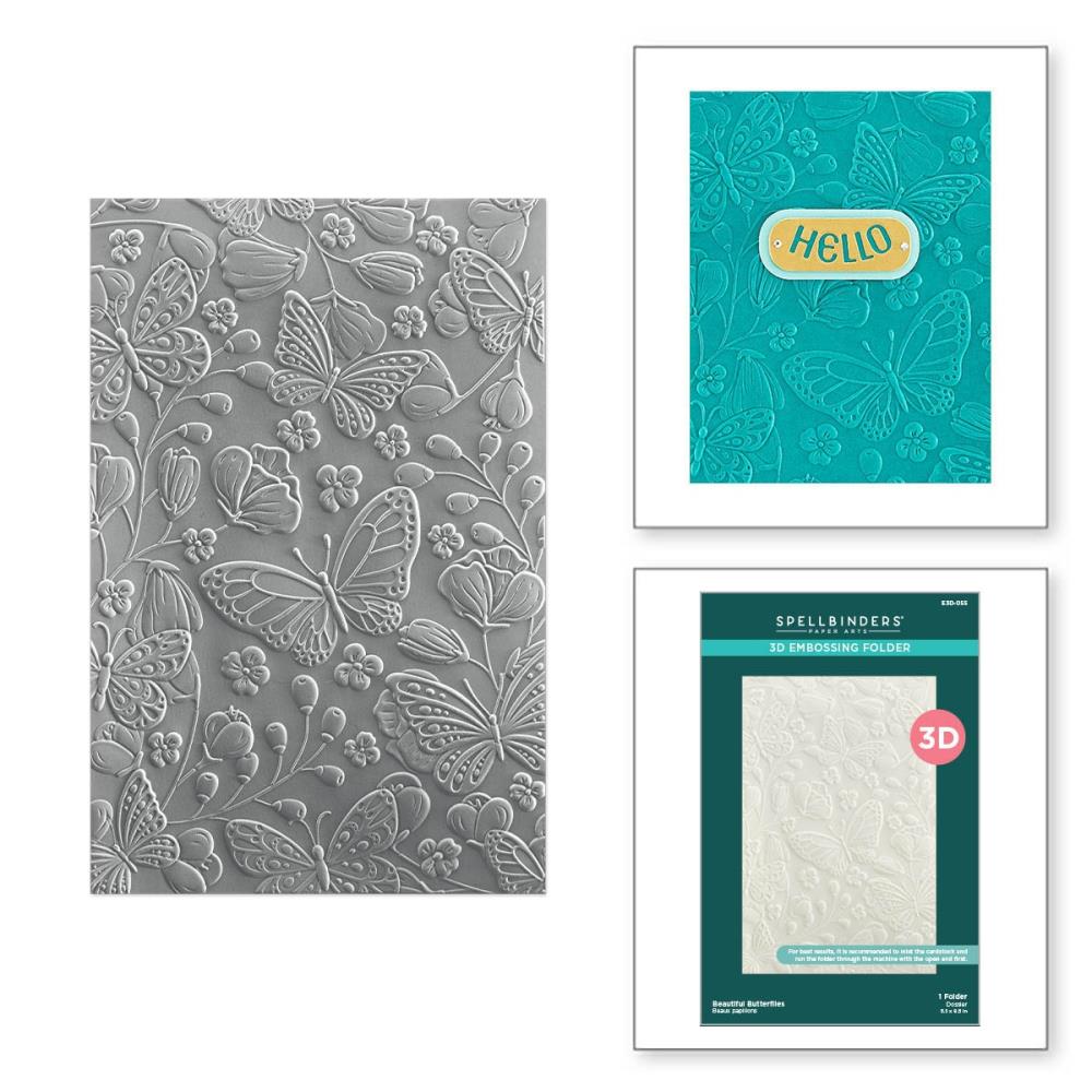 Spellbinders Embossing Folder - Beautiful Butterflies