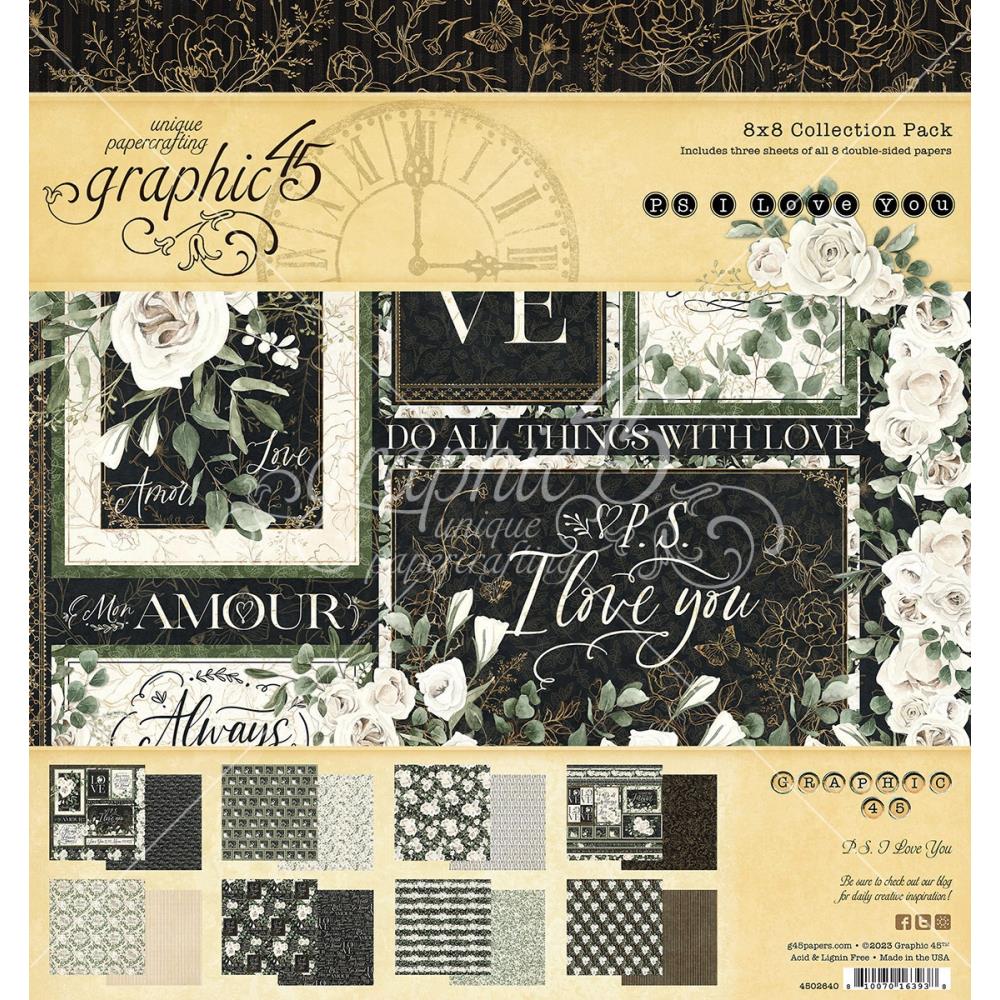 Graphic 45 - 8x8 Paper Pad - P.S. I Love You