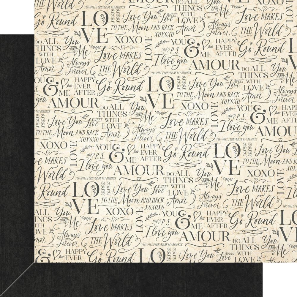 Graphic 45 - Patterns & Solids Double-Sided Paper Pad 12X12 - P.S. I Love You