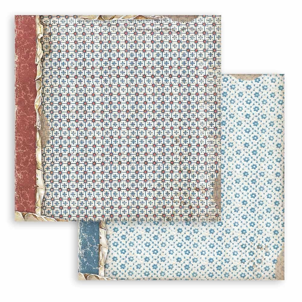 Stamperia Backgrounds Double-Sided Paper Pad 12x12 - Vintage Library