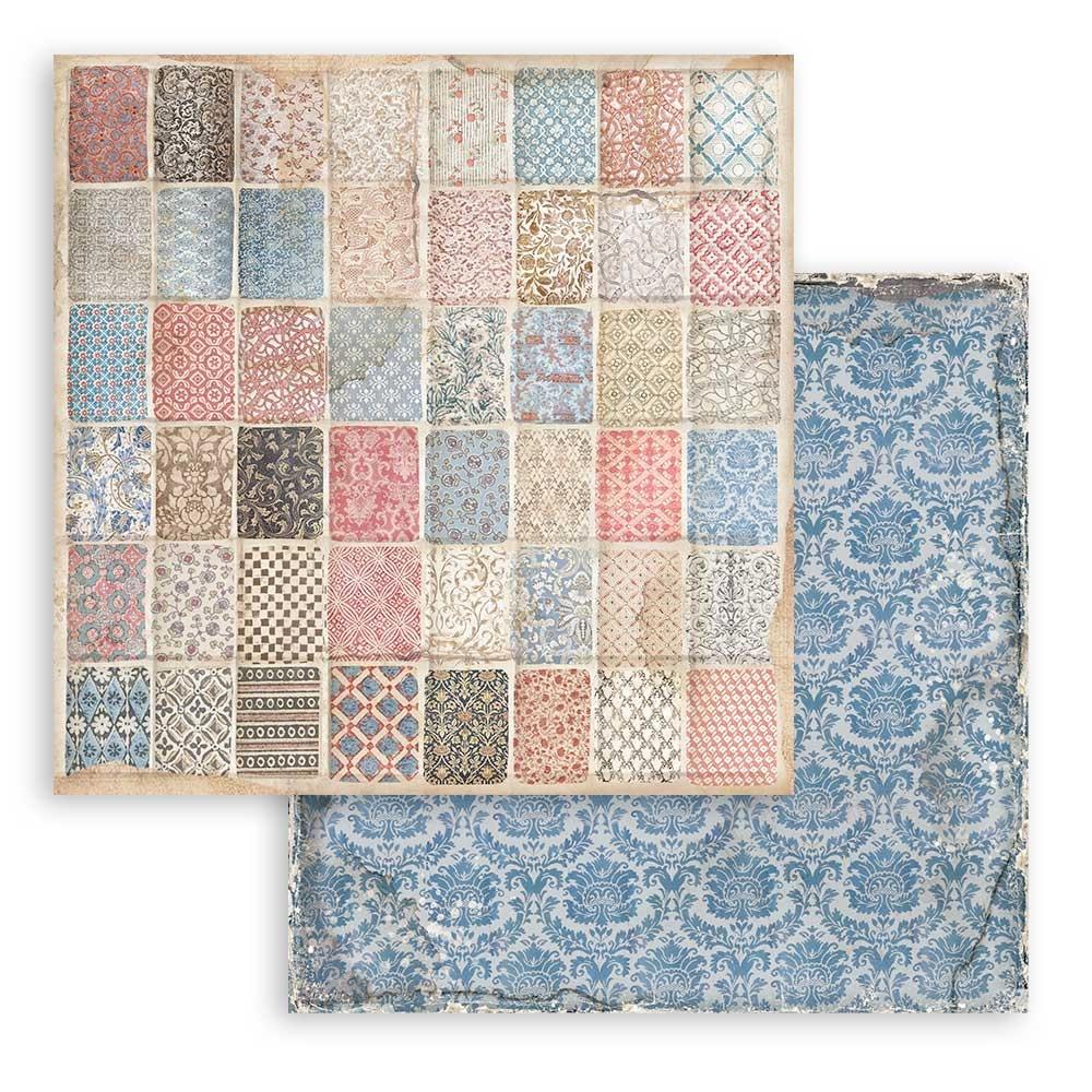 Stamperia Backgrounds Double-Sided Paper Pad 12x12 - Vintage Library