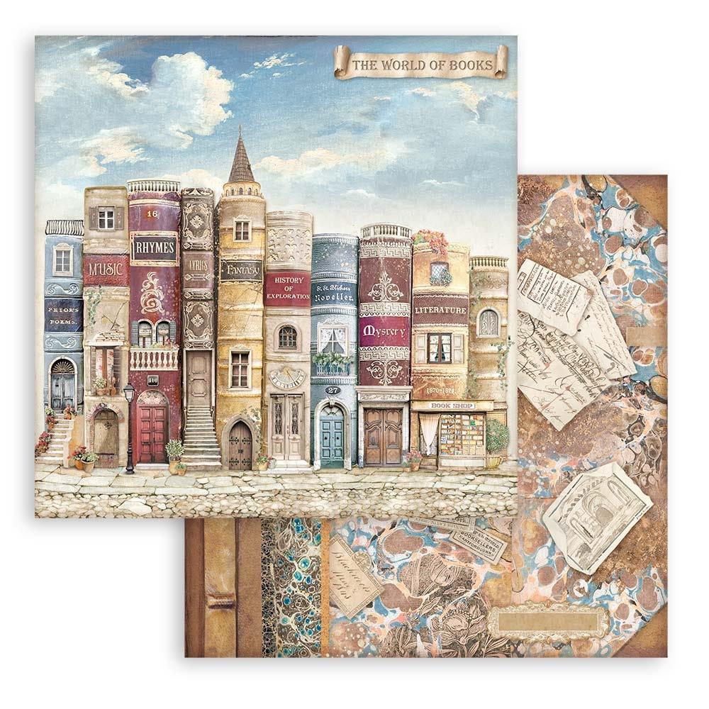 Stamperia Double-Sided Paper Pad 8x8 - Vintage Library