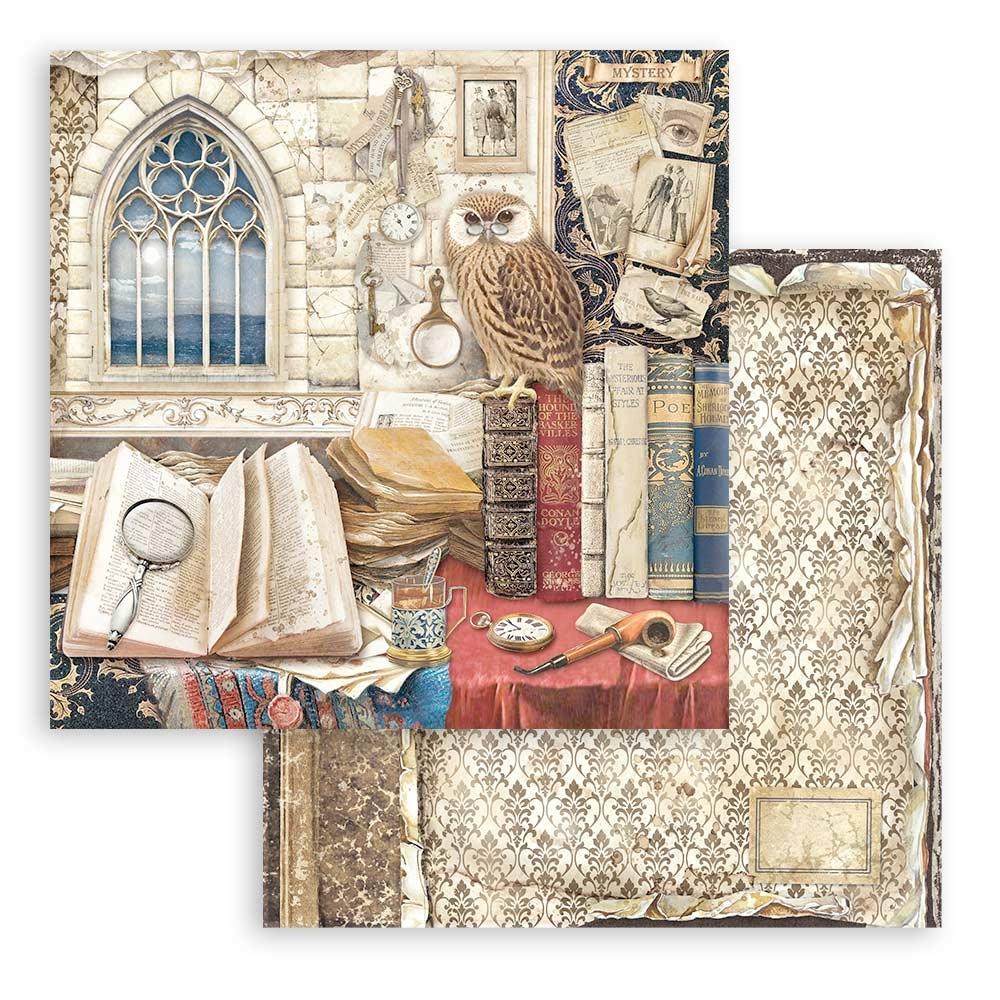 Stamperia Double-Sided Paper Pad 8x8 - Vintage Library