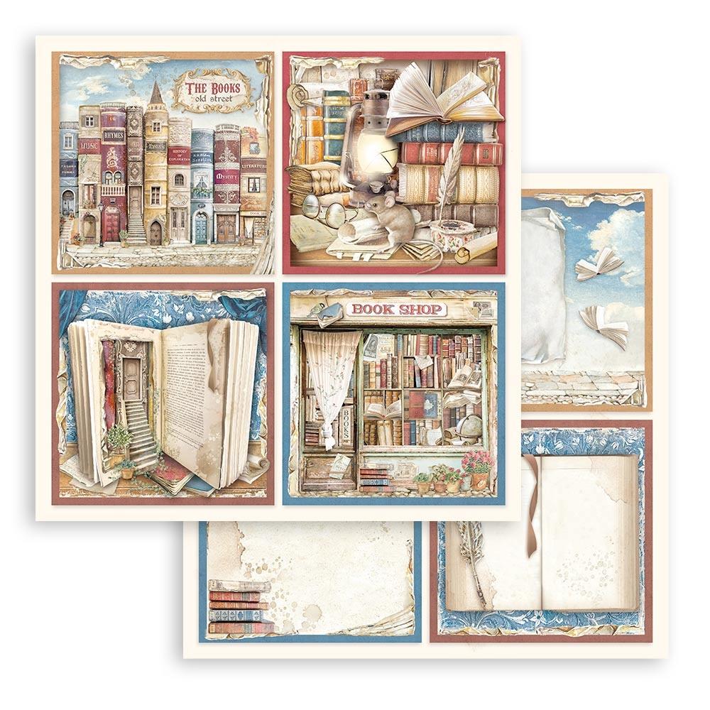 Stamperia Double-Sided Paper Pad 8x8 - Vintage Library
