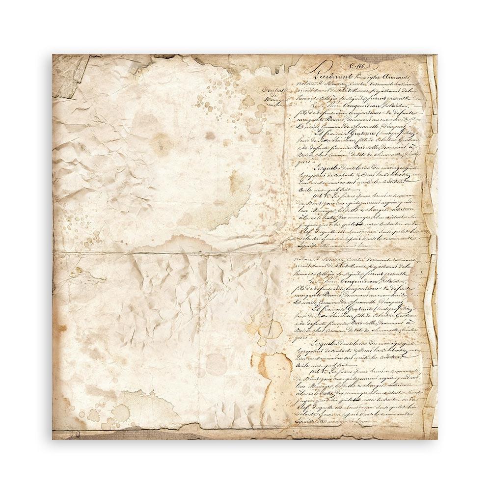 Stamperia Backgrounds Double-Sided Paper Pad 8x8 - Vintage Library
