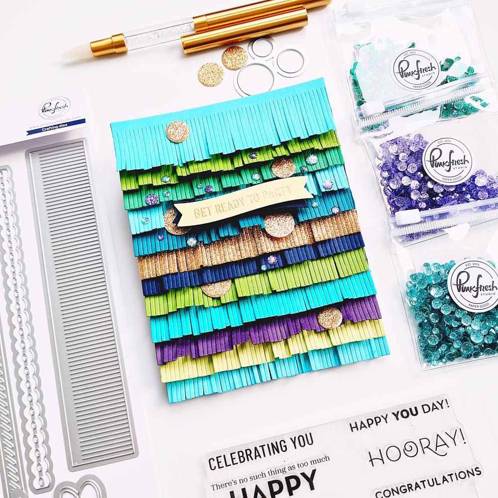 Pinkfresh Studio Clear Stamp Set - Basic Banners: Celebrate