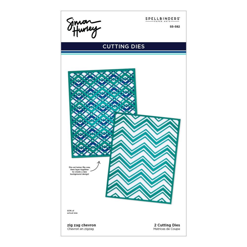 Spellbinders Etched Dies - Zig Zag Chevron - Photosynthesis