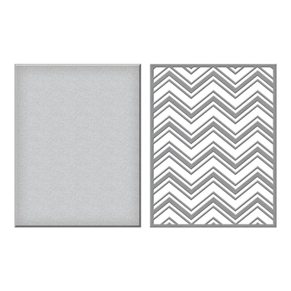 Spellbinders Etched Dies - Zig Zag Chevron - Photosynthesis