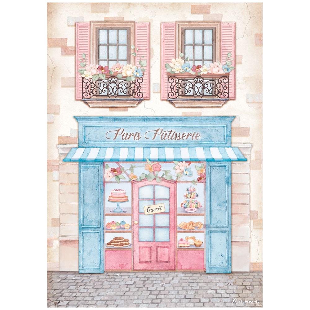 Stamperia Rice Paper Sheet A4 - Oh La La - Patisserie