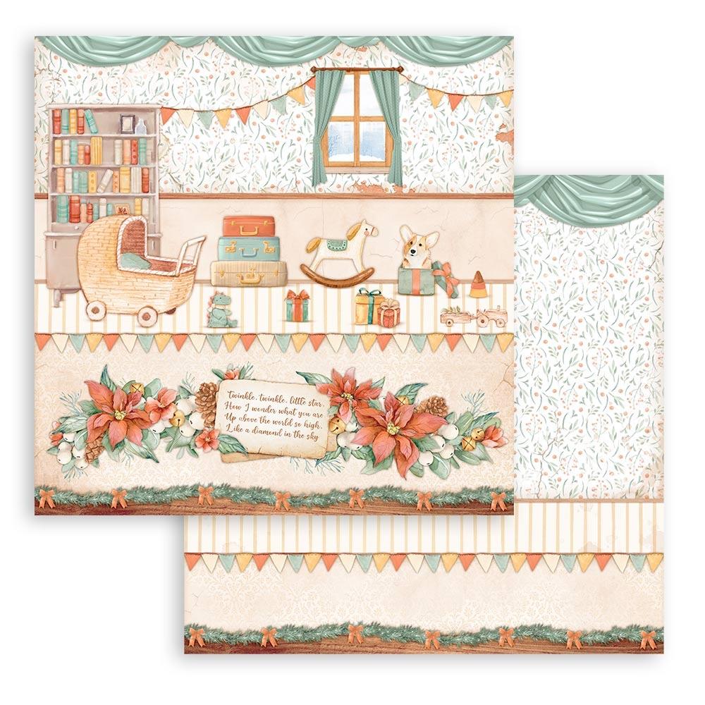 Stamperia Double-Sided Paper Pad 12x12 - All Around Christmas