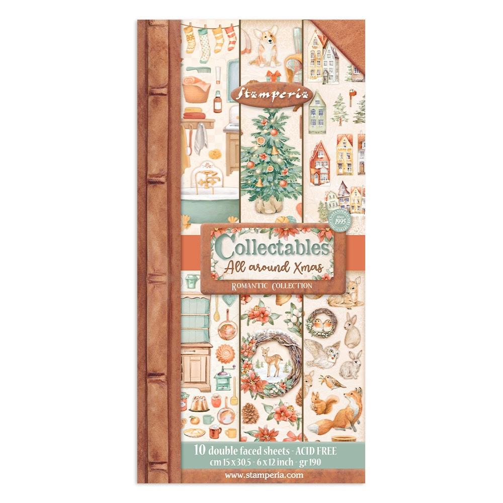 Stamperia Collectables Double-Sided Paper 6X12 - All Around Christmas