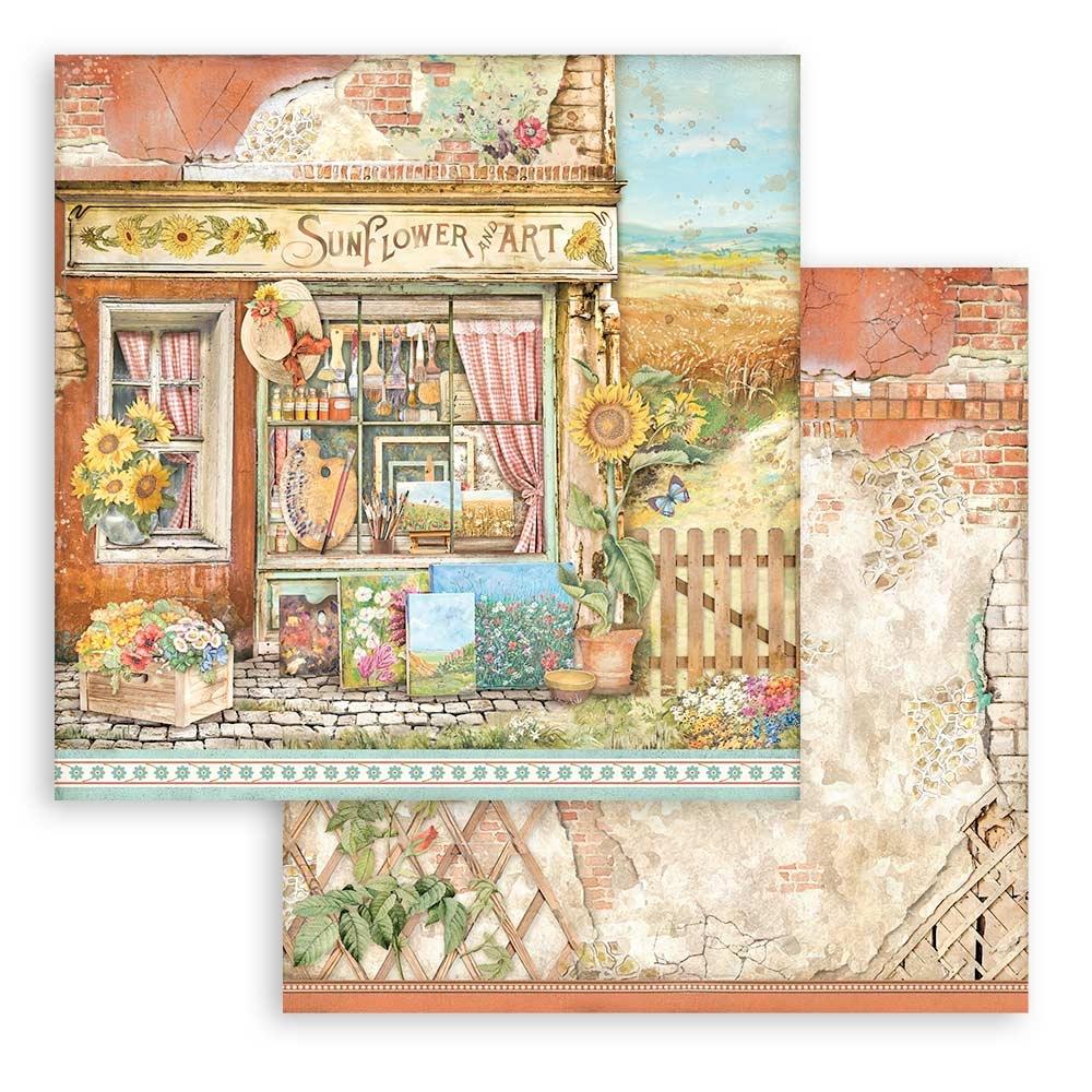 Stamperia Double-Sided Paper Pad 12x12 - Sunflower Art
