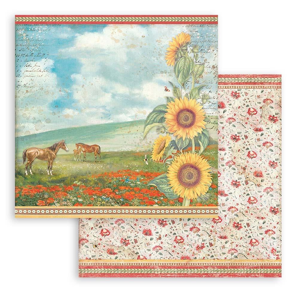 Stamperia Double-Sided Paper Pad 12x12 - Sunflower Art