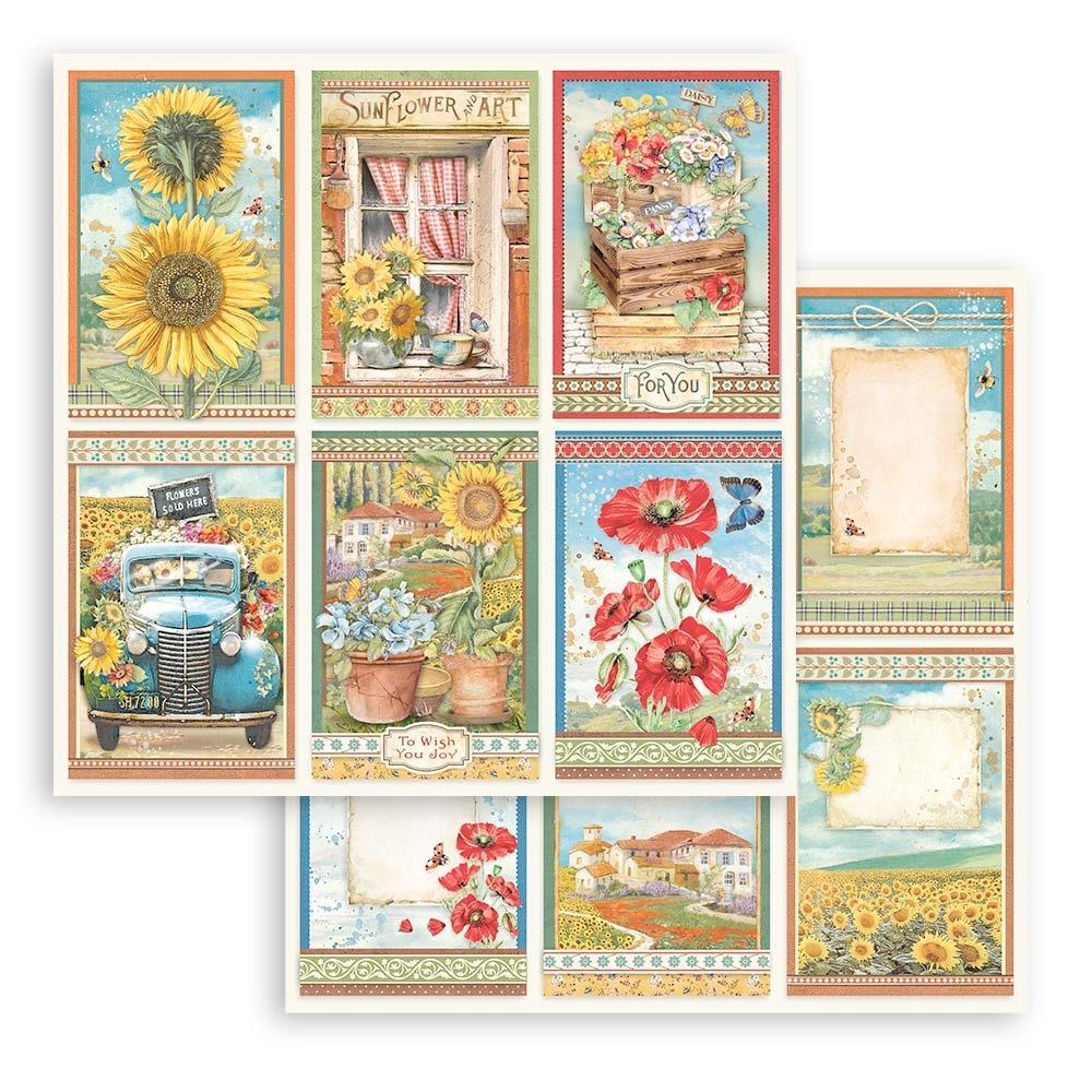 Stamperia Double-Sided Paper Pad 12x12 - Sunflower Art
