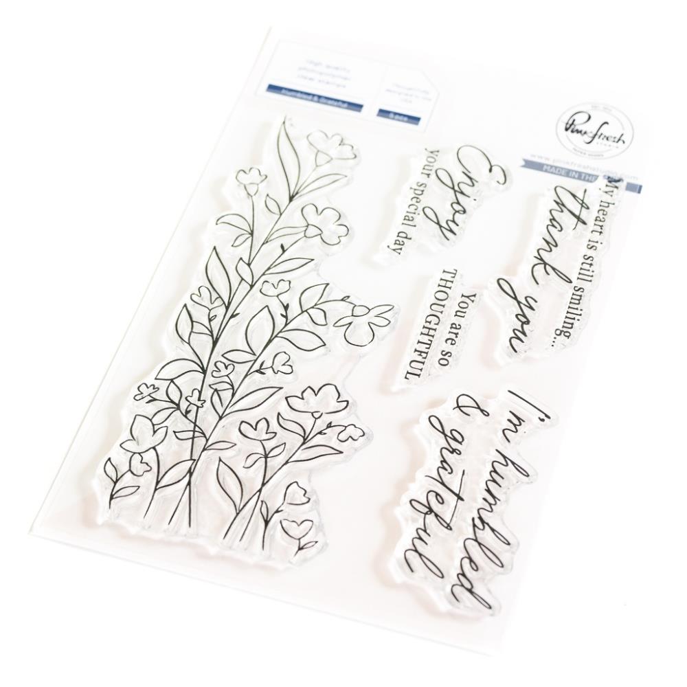 Pinkfresh Studio Clear Stamp Set - Humbled & Grateful