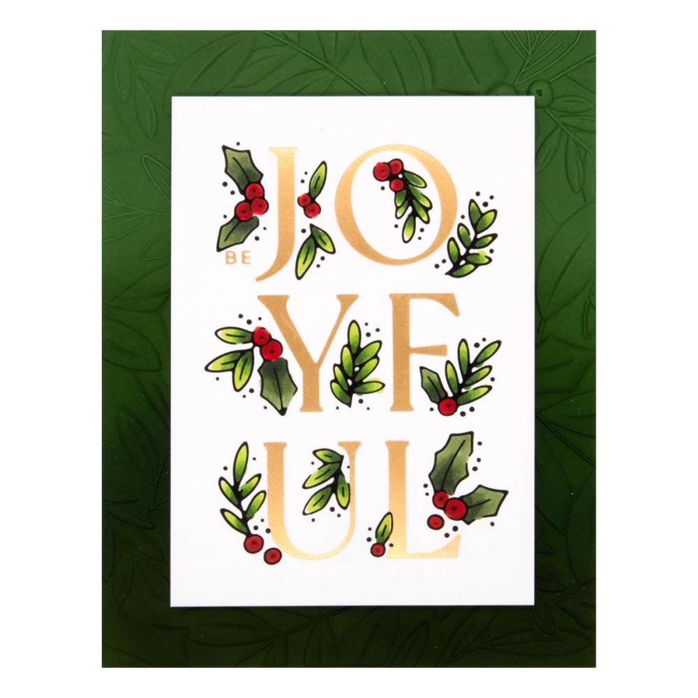 Spellbinders Glimmer Hot Foil Plate & Die - Joyful De-Light-Ful