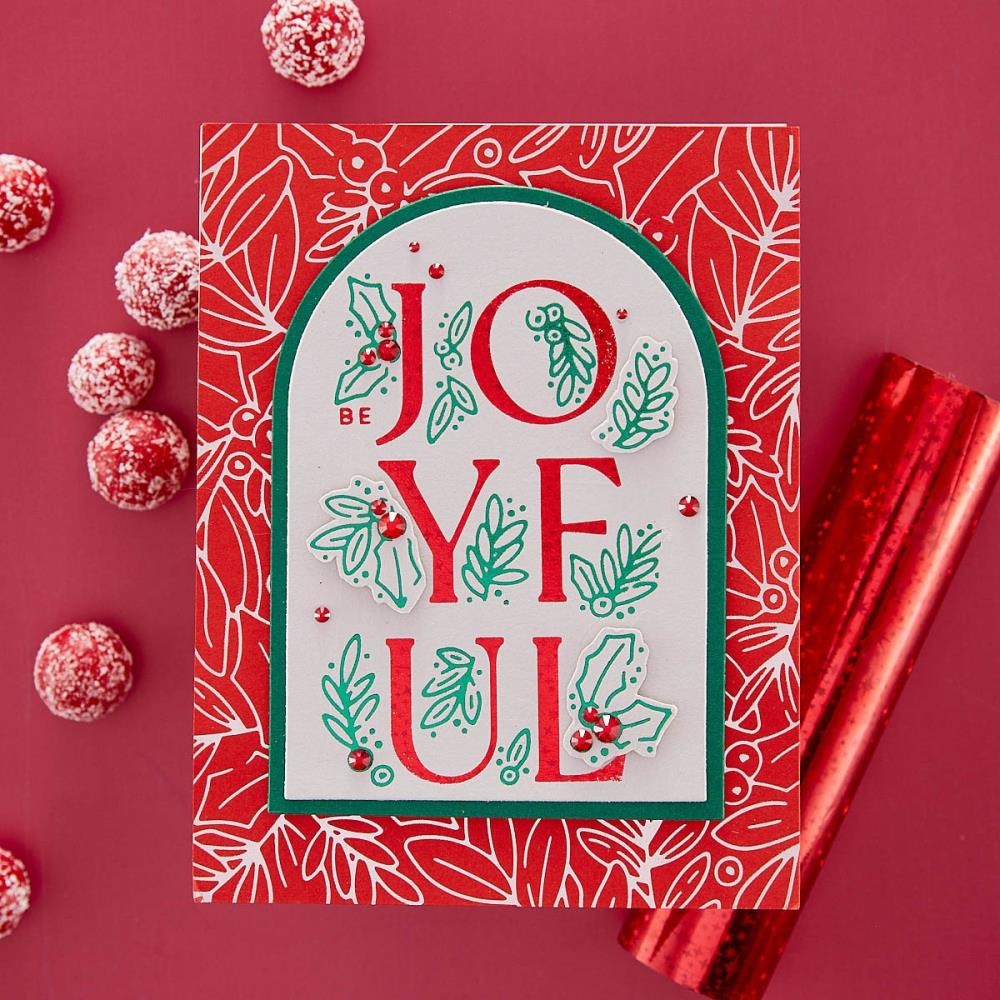 Spellbinders Glimmer Hot Foil Plate & Die - Joyful De-Light-Ful