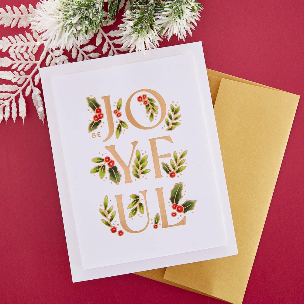 Spellbinders Glimmer Hot Foil Plate & Die - Joyful De-Light-Ful