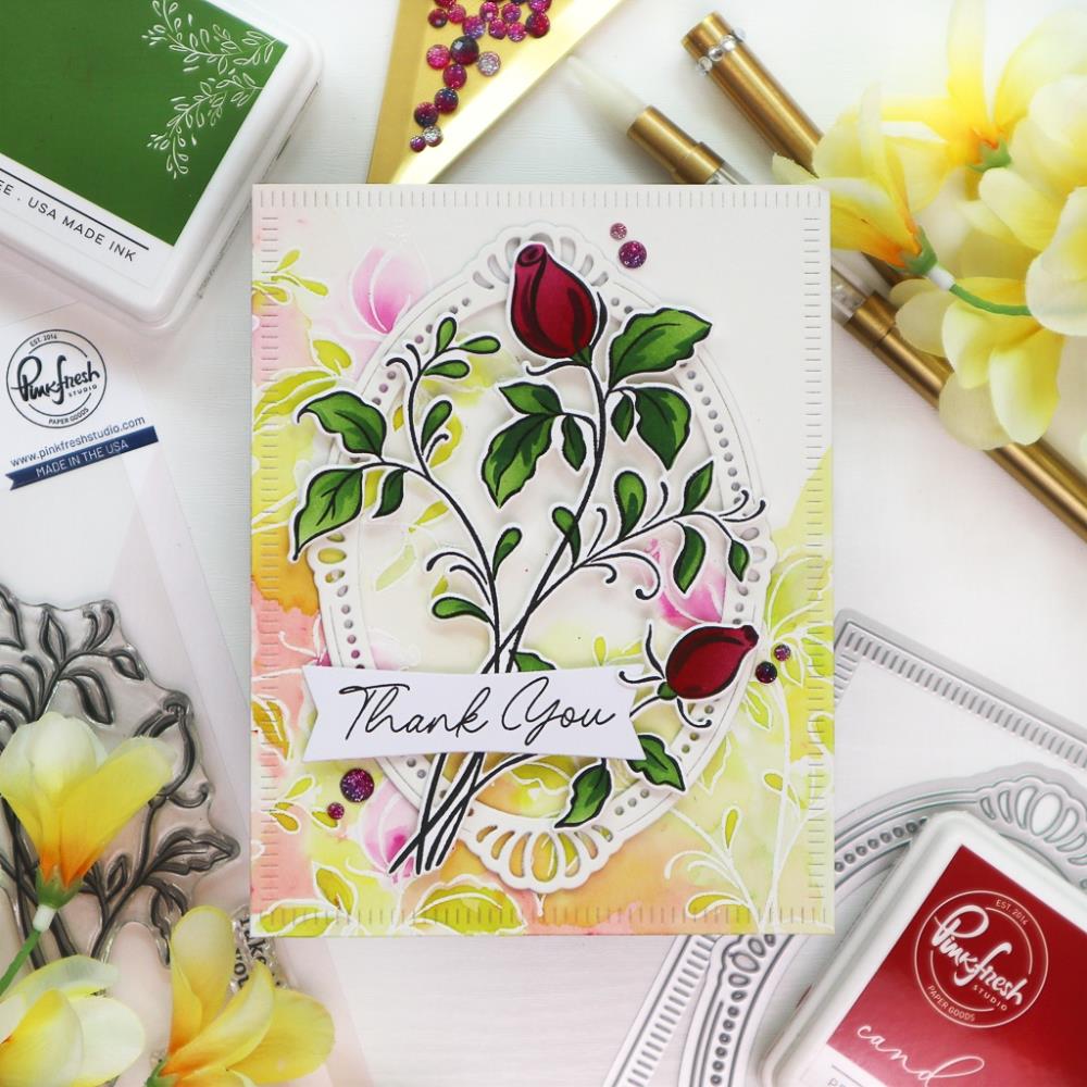 Pinkfresh Studio Stencils - Delicate Rosebuds