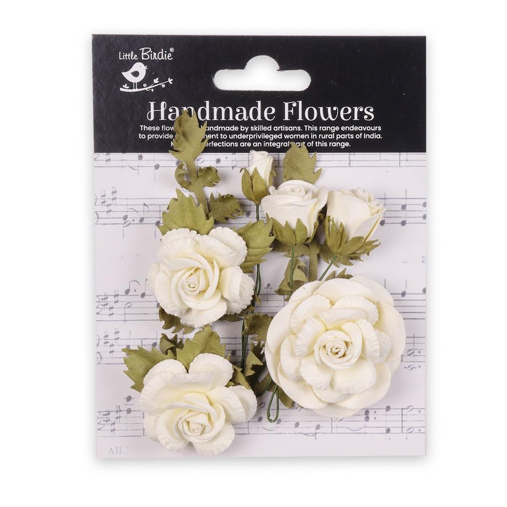 Little Birdie Vida Paper Flowers - Ivory Pearl