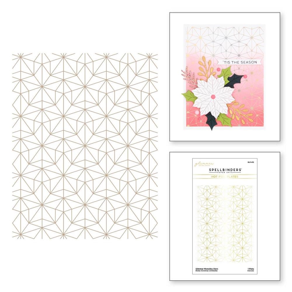 Spellbinders Glimmer Hot Foil Plate - Glimmering Moonline Stars