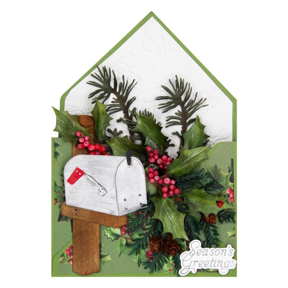 Spellbinders Etched Dies - Snow Garden - American Holly