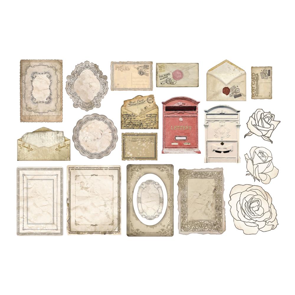 Stamperia Cardstock Ephemera Adhesive Paper Cut Outs - Christmas Letters