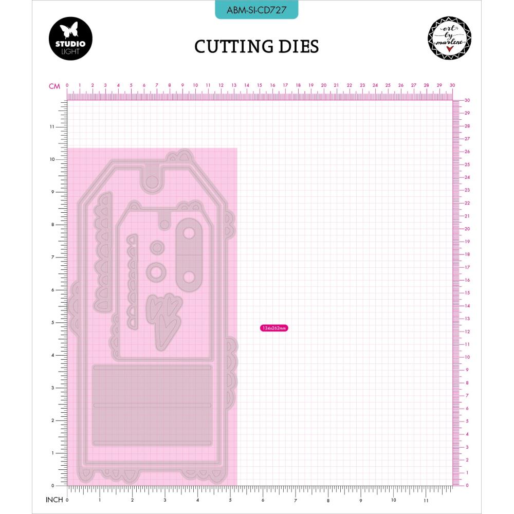 Art By Marlene Signature Collection Cutting Die - Nr. 727. Tag-tastic
