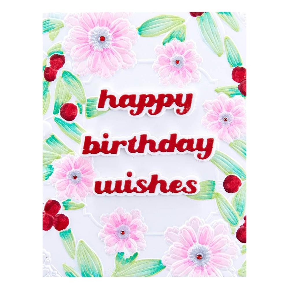 Spellbinders 3D Embossing Folder - Notched Corner Florals - Sealed for Chris