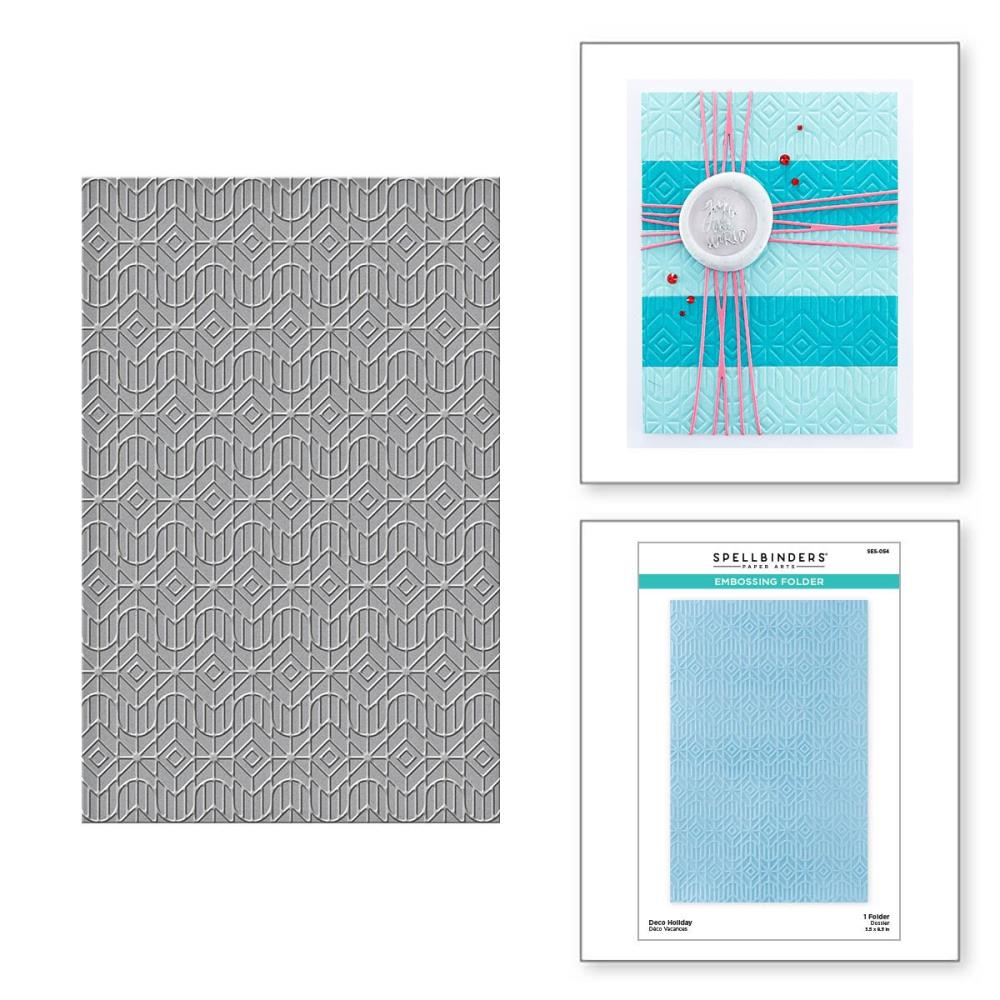 Spellbinders 3D Embossing Folder - Deco Holiday - Sealed for Christmas