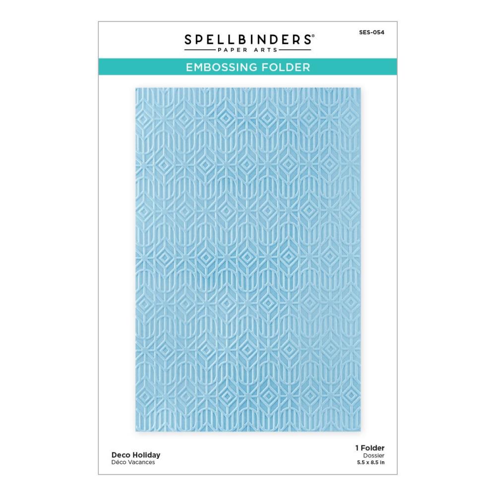 Spellbinders 3D Embossing Folder - Deco Holiday - Sealed for Christmas