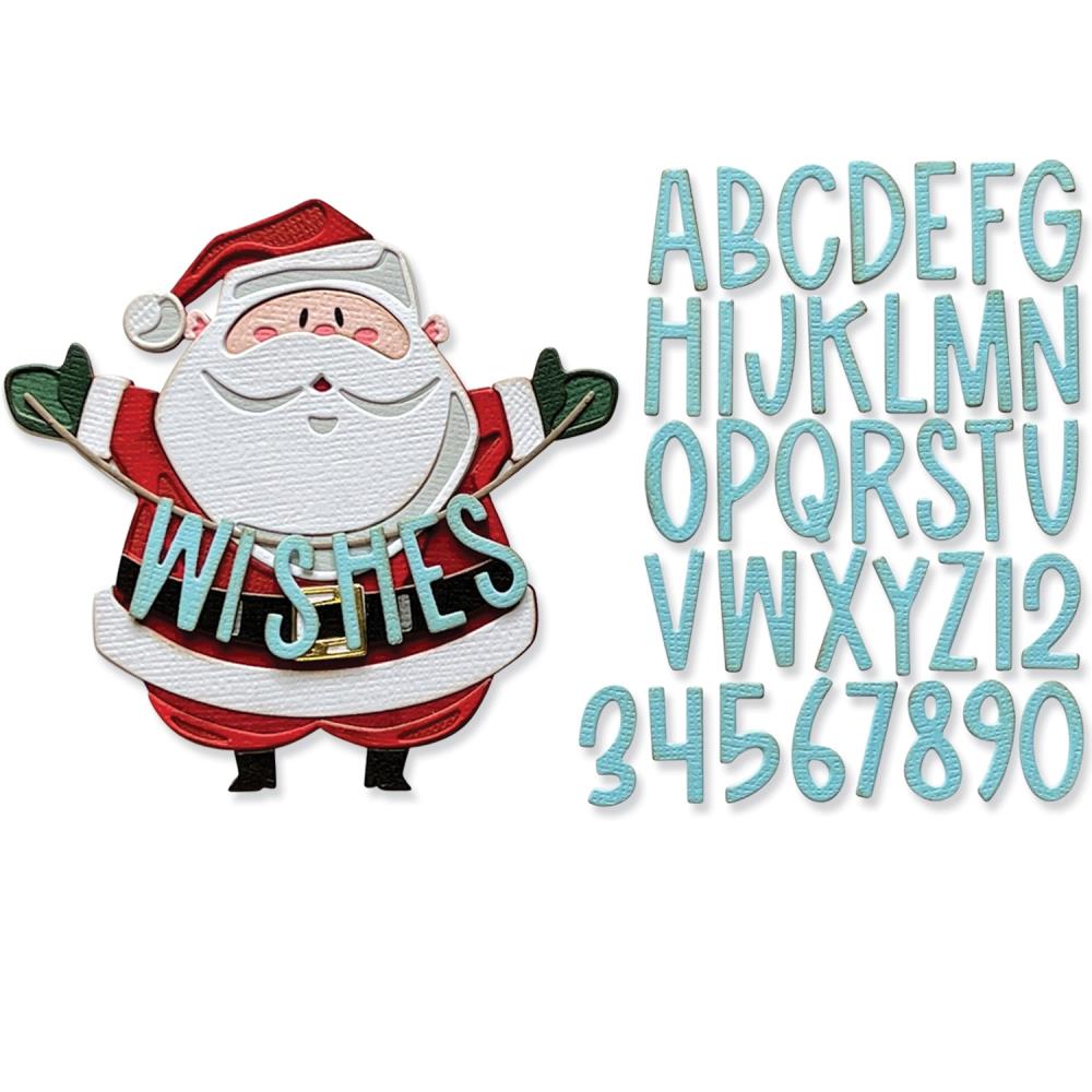 Sizzix Thinlits Dies By Tim Holtz - Santa Greetings Colorize