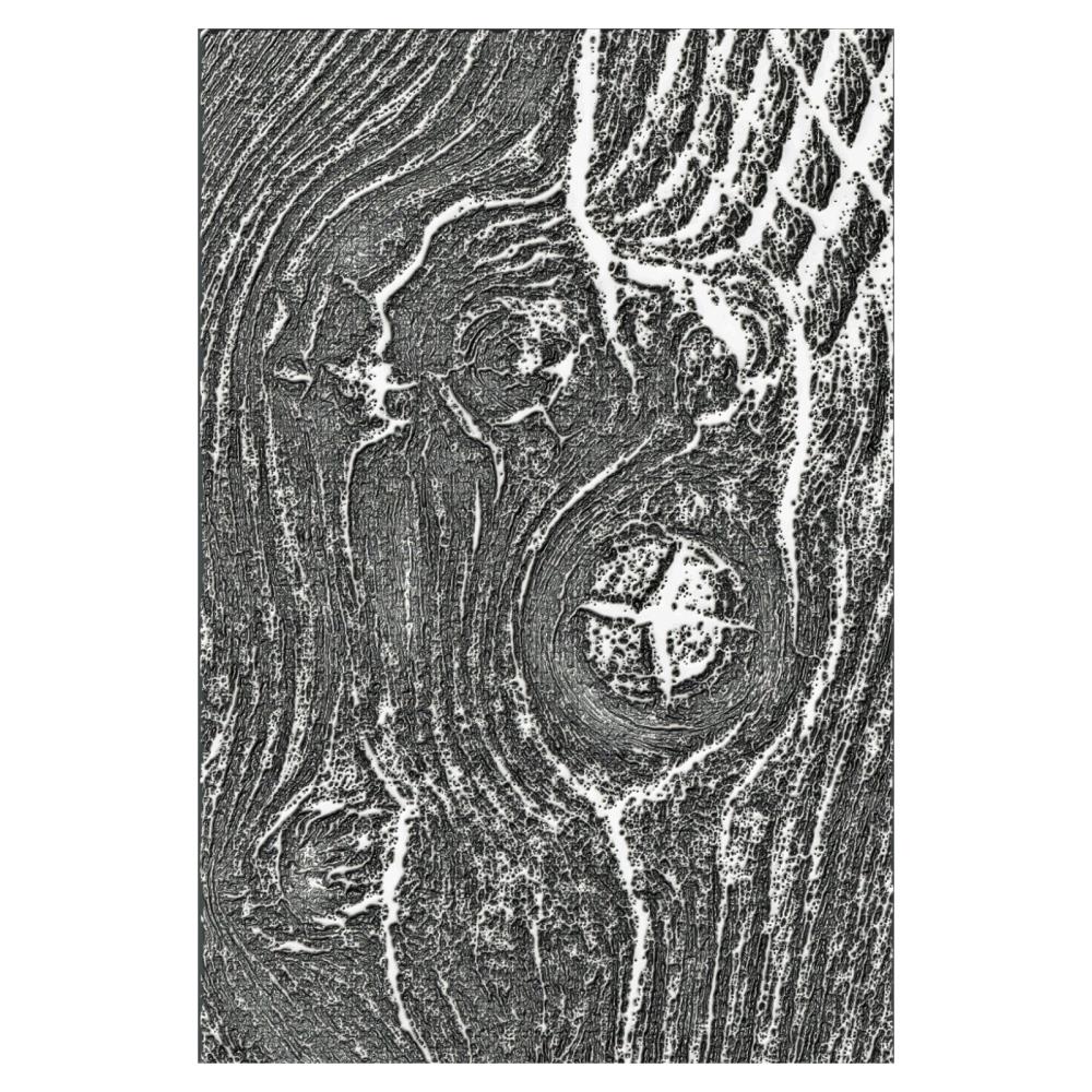 Sizzix 3D Texture Fades Embossing Folder By Tim Holtz - Woodgrain