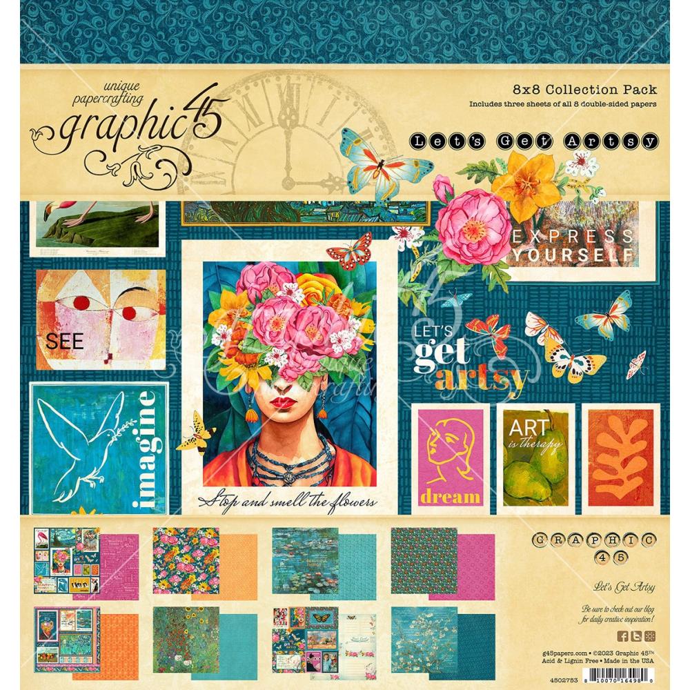 Graphic 45 Collection Pack 8x8 - Let's Get Artsy