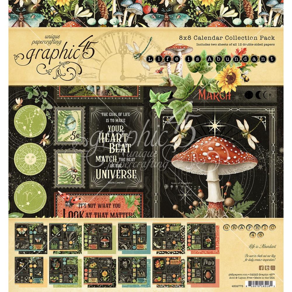 Graphic 45 Collection Pack 8x8 - Life Is Abundant