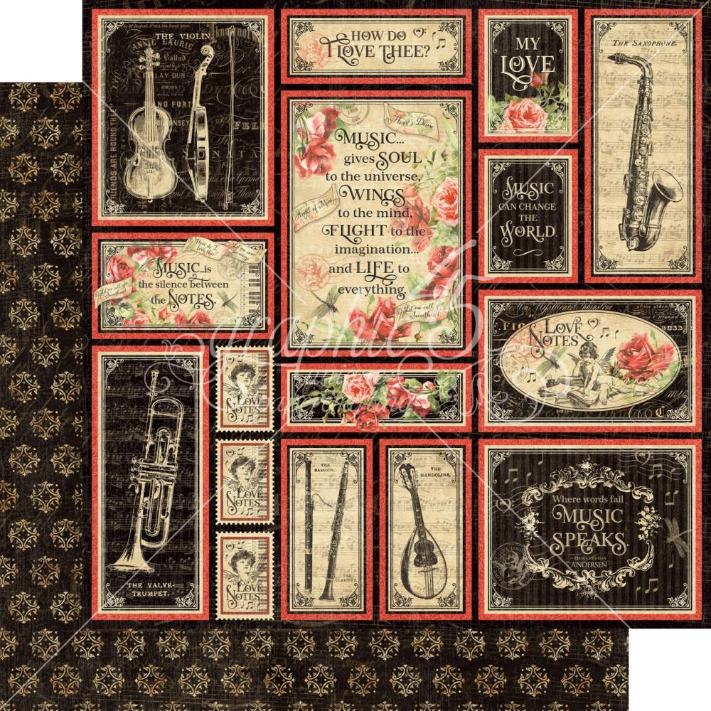 Graphic 45 Collector's Edition - 8x8 Paper Pack - Love Notes