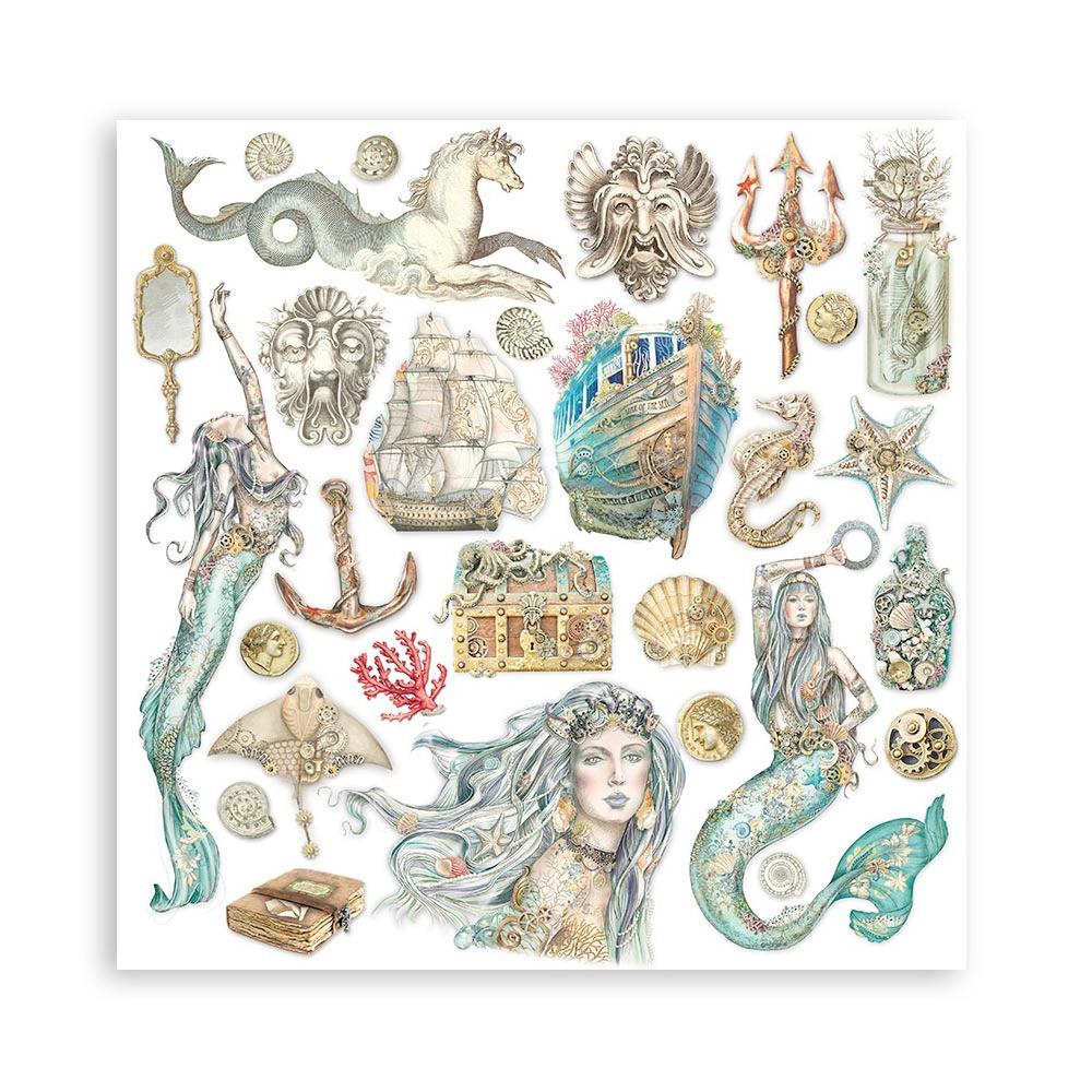 Stamperia Double-Sided Paper Pad 8x8 - Songs Of The Sea