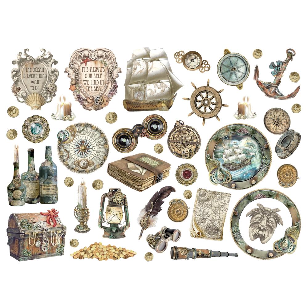 Stamperia Die-Cuts - Songs Of The Sea Ship And Treasures